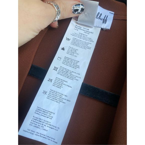 Joseph Ribkoff NWOT Brown Black Colorblock Shacket Jacket, Size 6, MSRP $250 - Picture 4 of 12